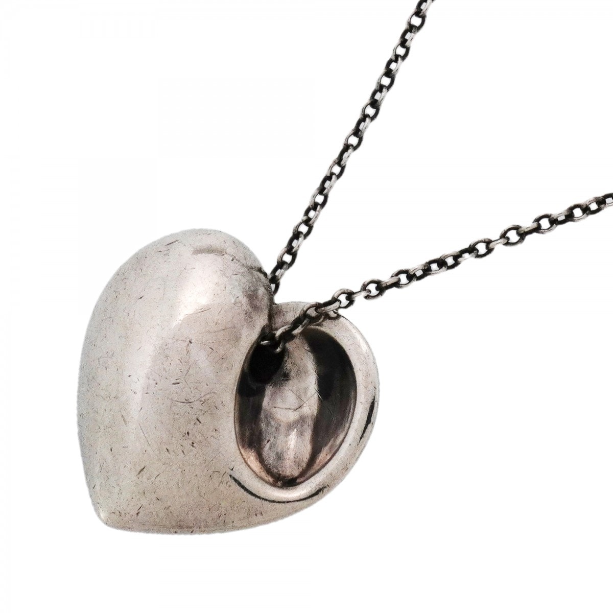 ★SALE【6jcb0322-k】ティファニー ネックレス フォールドハート シルバー925【中古】レディース