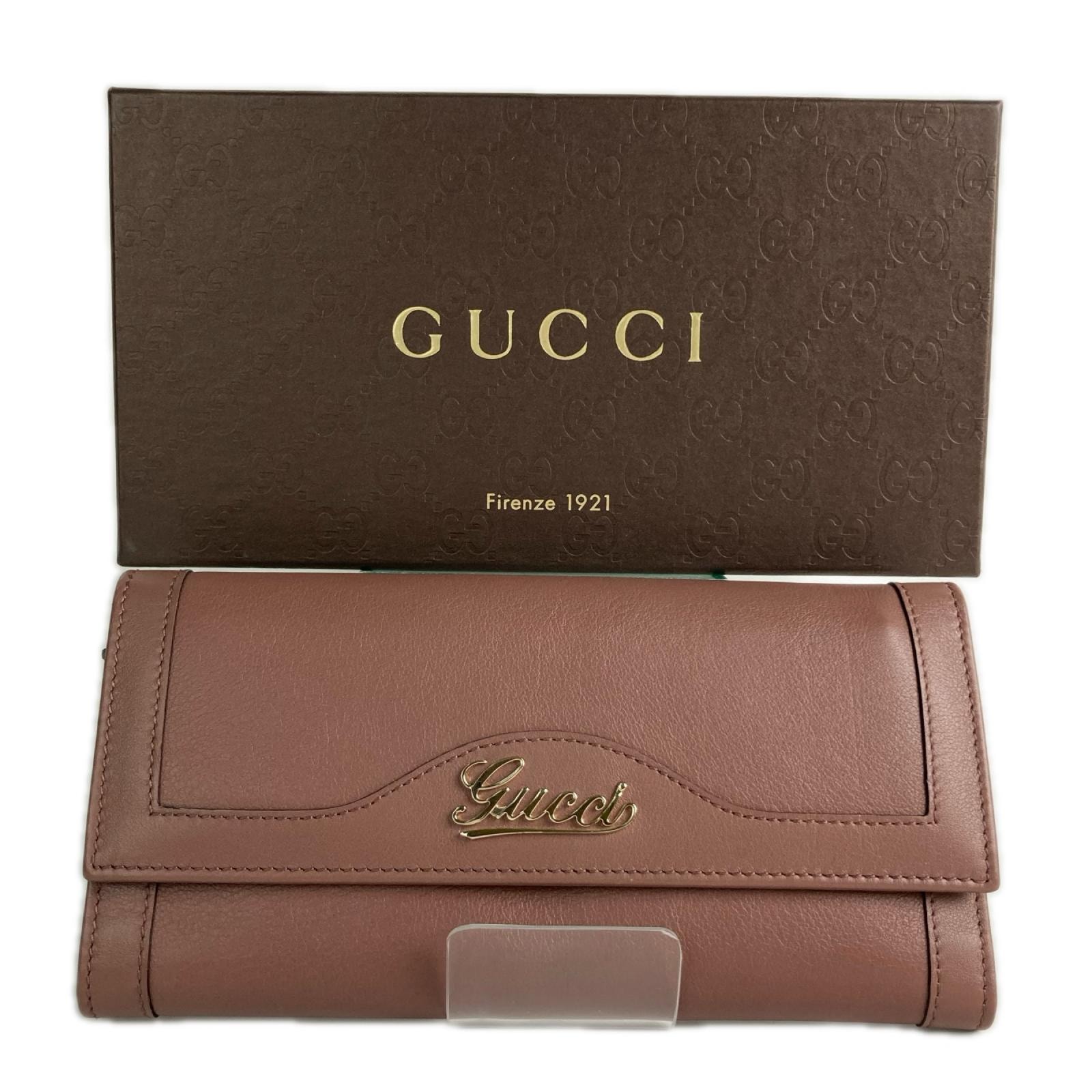 GUCCI グッチ 三つ折り長財布 294977 ブラウン 箱付