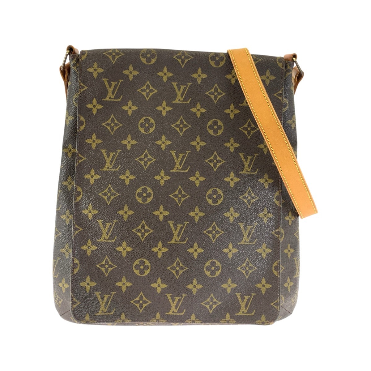 LOUIS VUITTON ルイヴィトン モノグラム ミュゼット ブラウン ゴールド金具 PVC レザー/ ショルダーバッグ メッセンジャーバッグ 1-0293697 【中古】