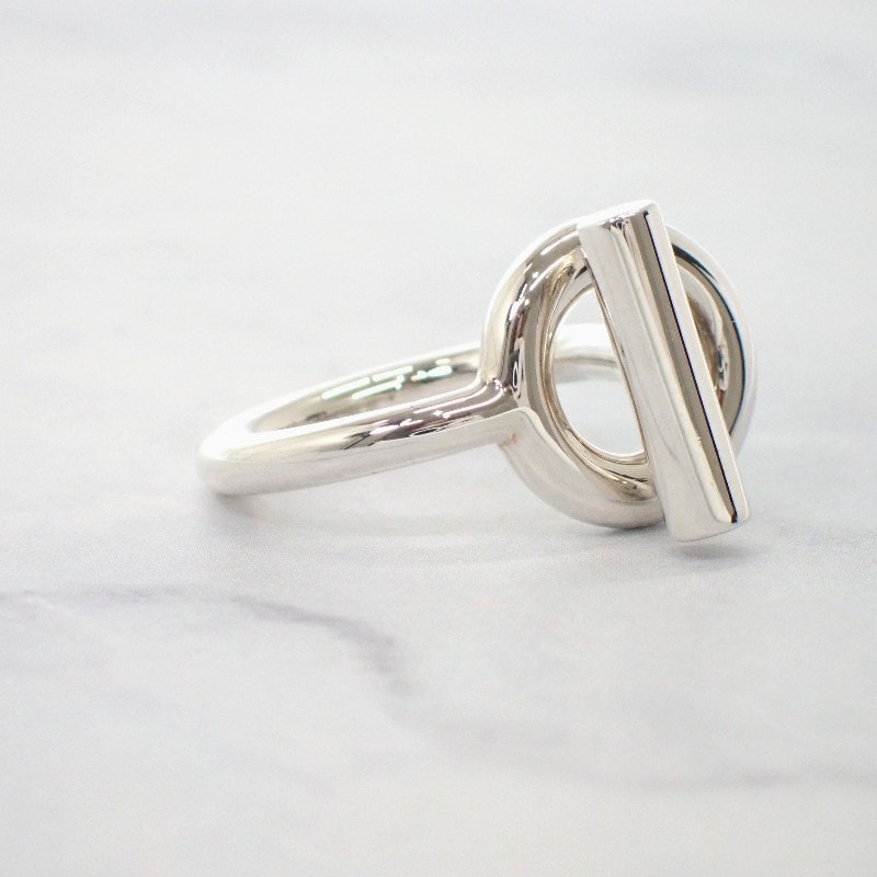 エルメス HERMES エシャペ MM 13号 H103658B00053 リング シルバー925 53 レディース メンズ【中古】【Aランク】