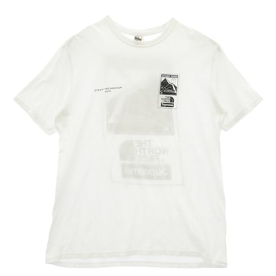 Supreme シュプリーム 16SS NT016041 Steep Tech T Shirt スティープ テック フロント バック ボックスロゴ プリント Tシャツ 半袖カットソー ホワイト系 L【中古】