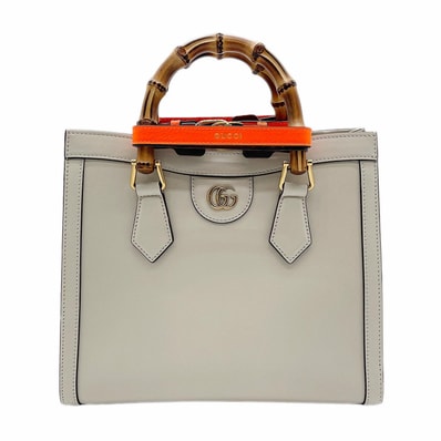 GUCCI グッチ ダイアナ ハンドバッグ
レザー ベージュ レディース
【中古】