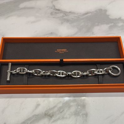 Hermes Chaine D'ancre TGM Bracelet "Silver"