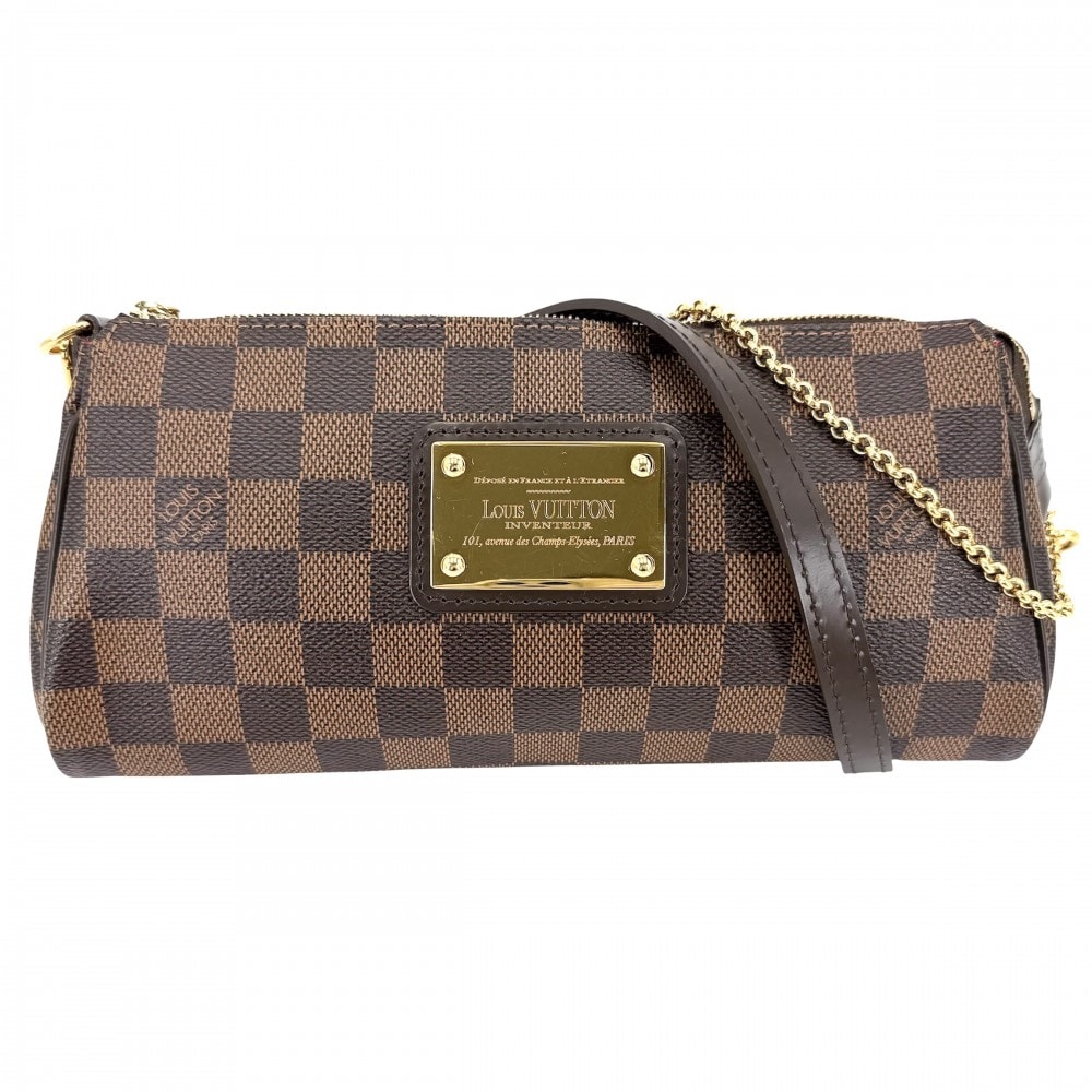 LOUIS VUITTON ルイヴィトン 2WAY ダミエ エヴァ ハンドバッグ ショルダーバッグ 肩掛け 斜め掛け 小さめ かばん 鞄 N55213 ブラウン 茶 ゴールド金具 レディース【中古品】