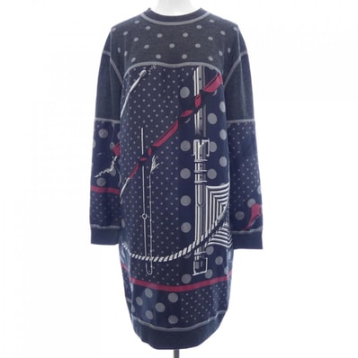 エルメス HERMES CLIL-CLAC A POIS *17-7754 ツイルレーヌ ワンピース