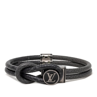 ルイ ヴィトン モノグラム エクリプス ブラスレ ループイット ブレスレット M6780 ブラック PVC メンズ LOUIS VUITTON 【中古】