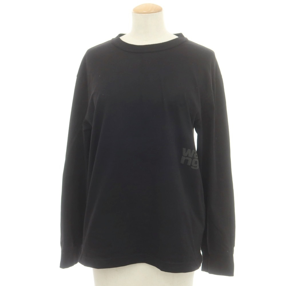 【中古】アレキサンダーワン Alexander Wang コットン クルーネック 長袖Tシャツ ブラック【サイズS】【レディース】