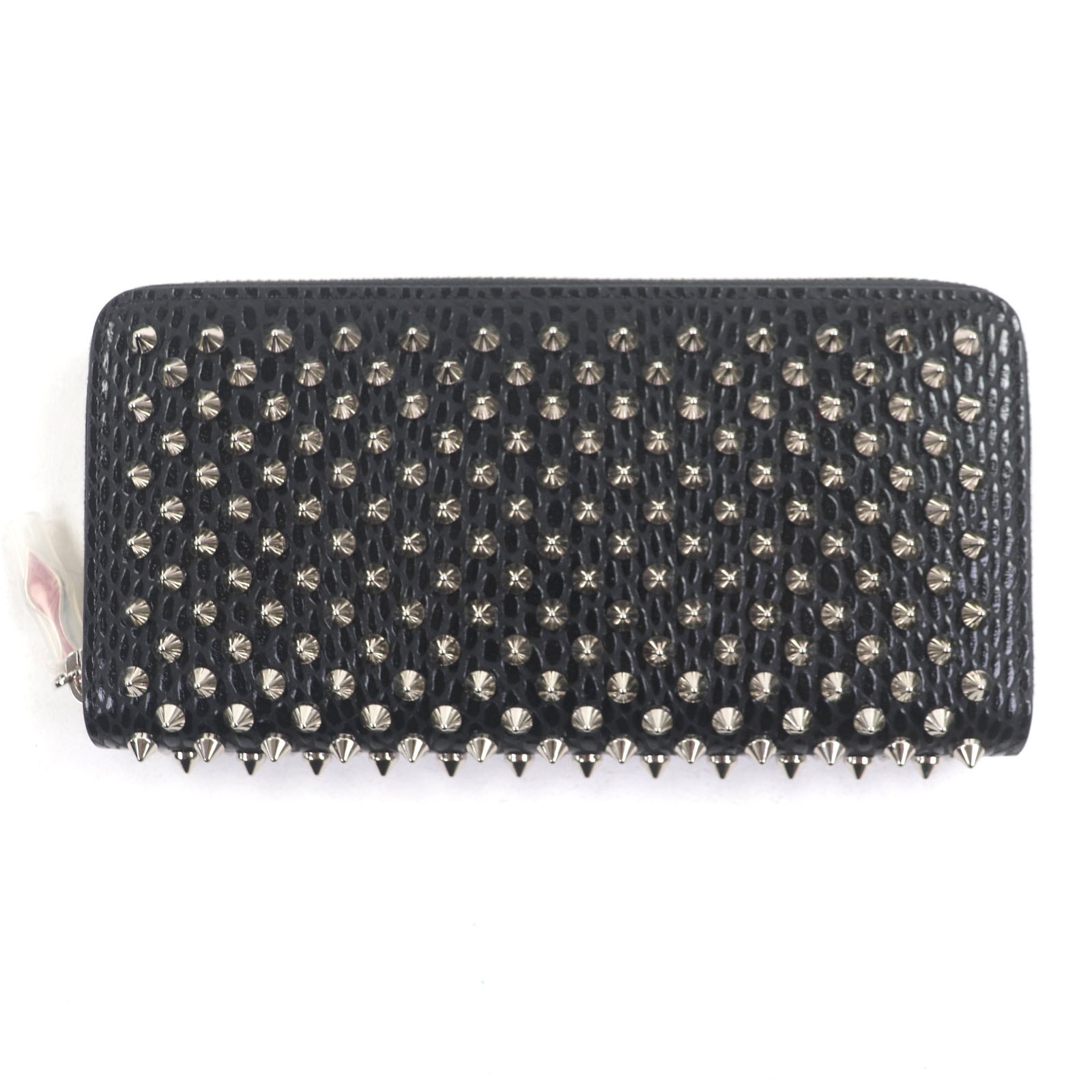 未使用品 クリスチャンルブタン 長財布 W PANETONE ブラック シルバー メンズ 3205076