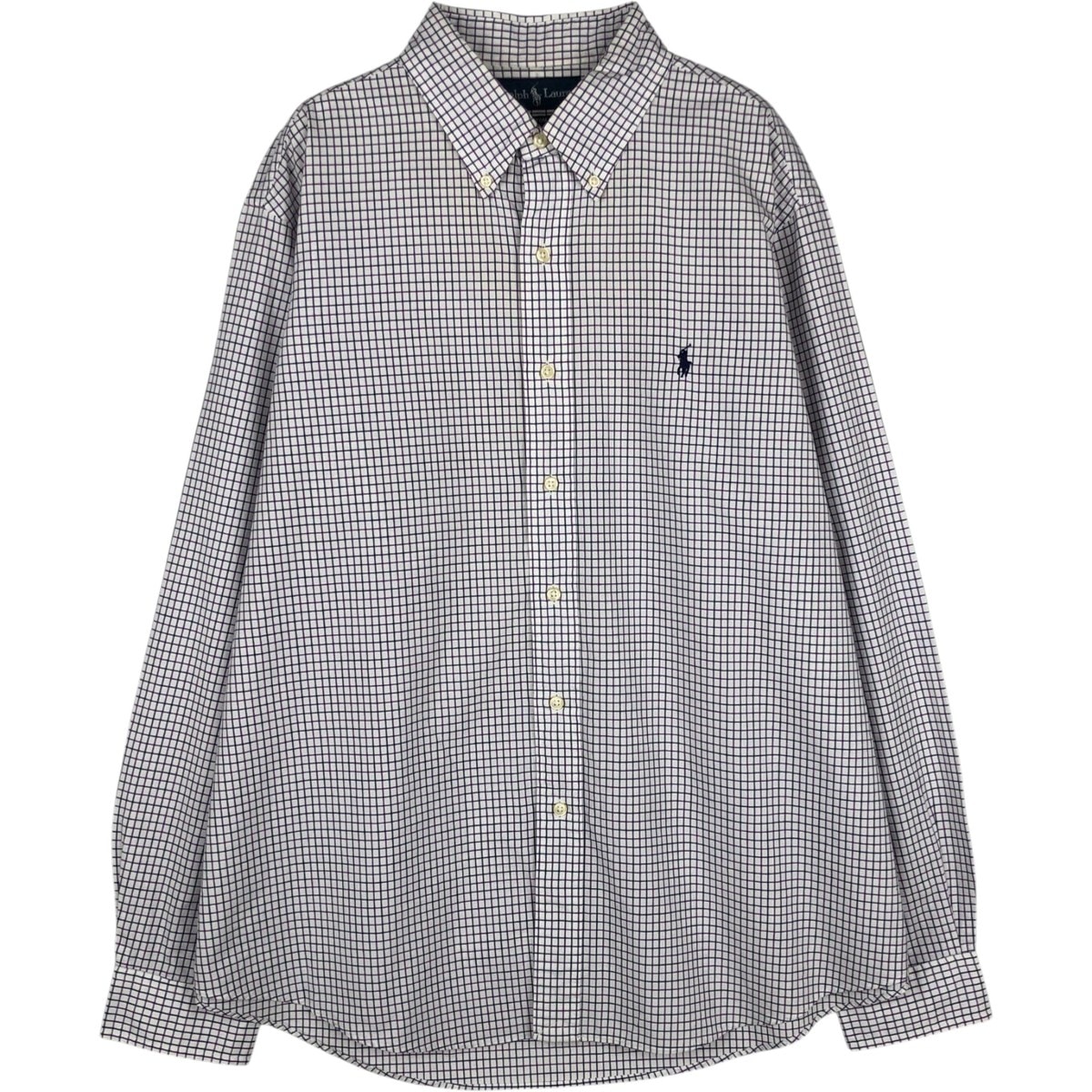 古着 ラルフローレン Ralph Lauren CUSTOM FIT 長袖 ボタンダウンチェックシャツ メンズXL相当/eaa628951