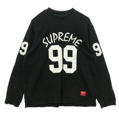 Supreme シュプリーム 24SS 99 L/S Football Top フットボール クルーネック 長袖 カットソー ブラック ブラック系 L【中古】