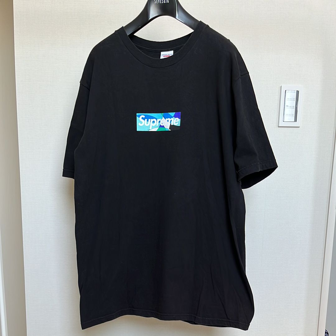 Supreme / Emilio Pucci® Box Logo Tee "Black/Blue"