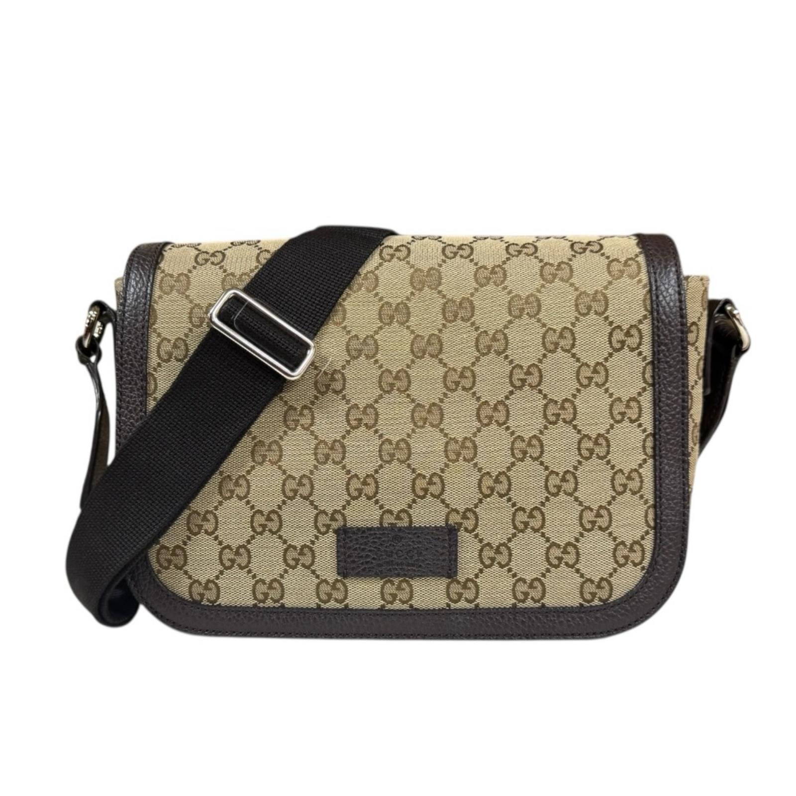 グッチ メッセンジャーバッグ GGキャンバス ショルダーバッグ GGキャンバス 449172 ベージュ レディース GUCCI 中古