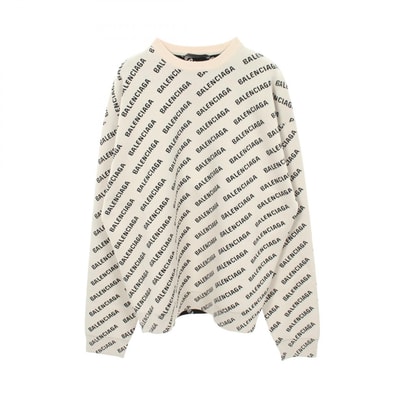 バレンシアガ BALENCIAGA ニット 衣料品 トップス コットン ウール メンズ ホワイト系 / ブラック系 【中古】