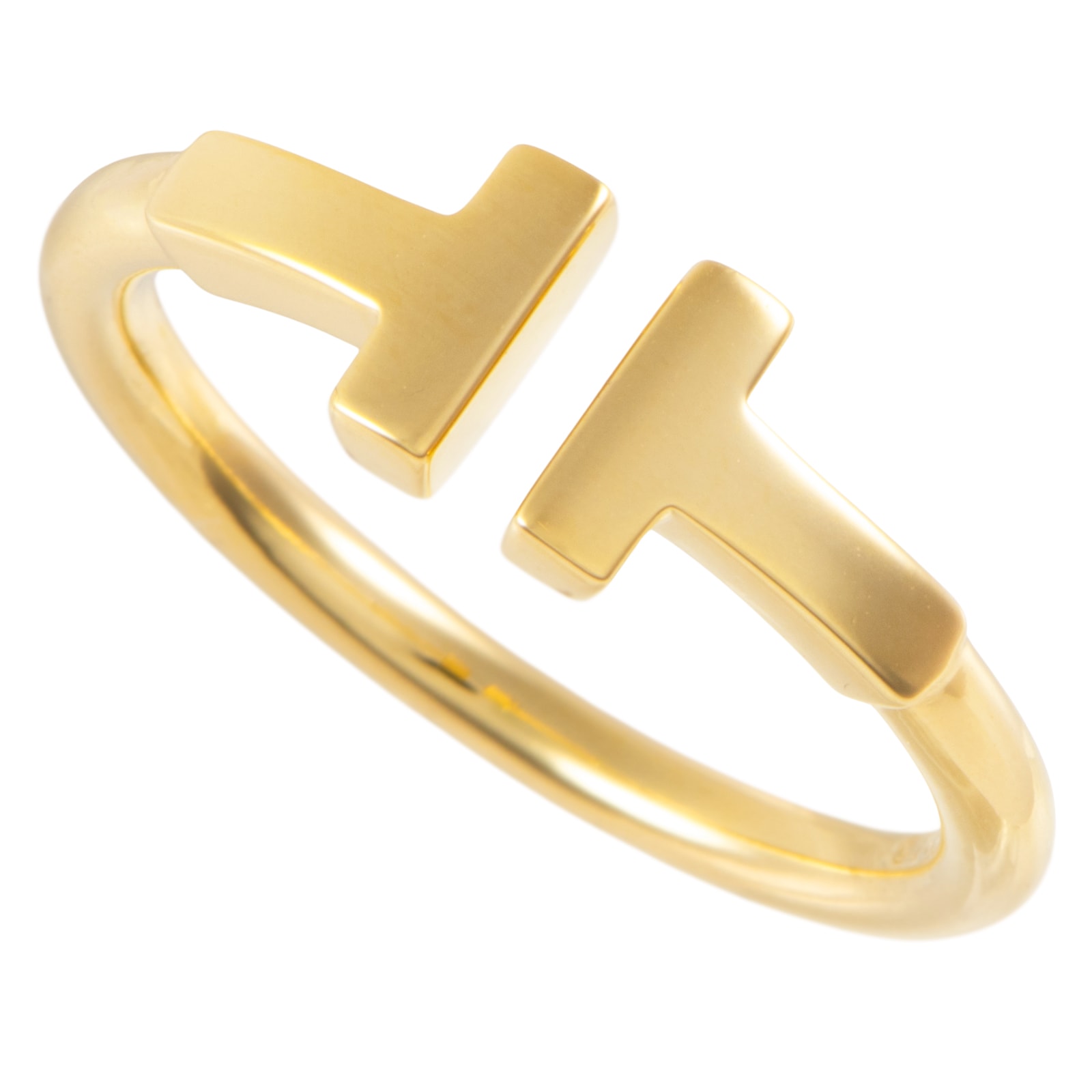 TIFFANY&Co. ティファニー ティファニーT ワイヤー リング 指輪 9号 K18YG ゴールド【中古】