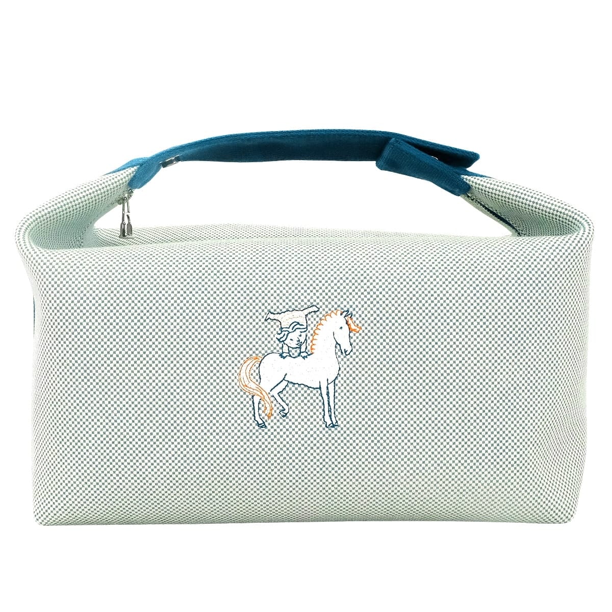 【渋谷並木橋店】HERMES エルメス ハンドバッグ ブリッドアブラック GM カブリオル ブルーナティエ トワルアッシュ シルバー金具 新品