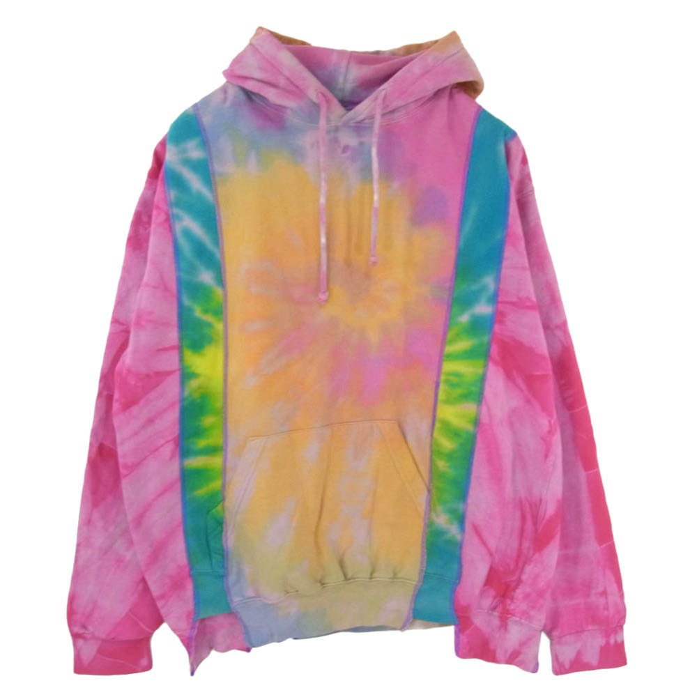 Needles ニードルス GL307 Rebuild by Needles 5 Cuts Tie Dye Hoodie 再構築 リメイク タイダイ プルオーバー パーカー マルチカラー系 L【中古】