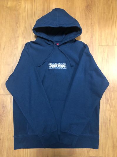 Supreme Bandana Box Logo Hooded Sweatshirt "Navy"