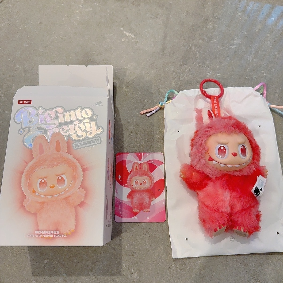 POP MART THE MONSTERS (LABUBU) Big into Energy Series Plush Pendant LOVE