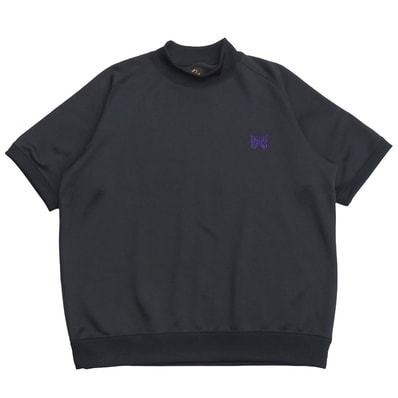 Needles ニードルズ S/S Mock Neck Shirt カットソー サイズM 半袖 リブ ロゴ刺繍 ブランド古着【中古】20260515/RA9404