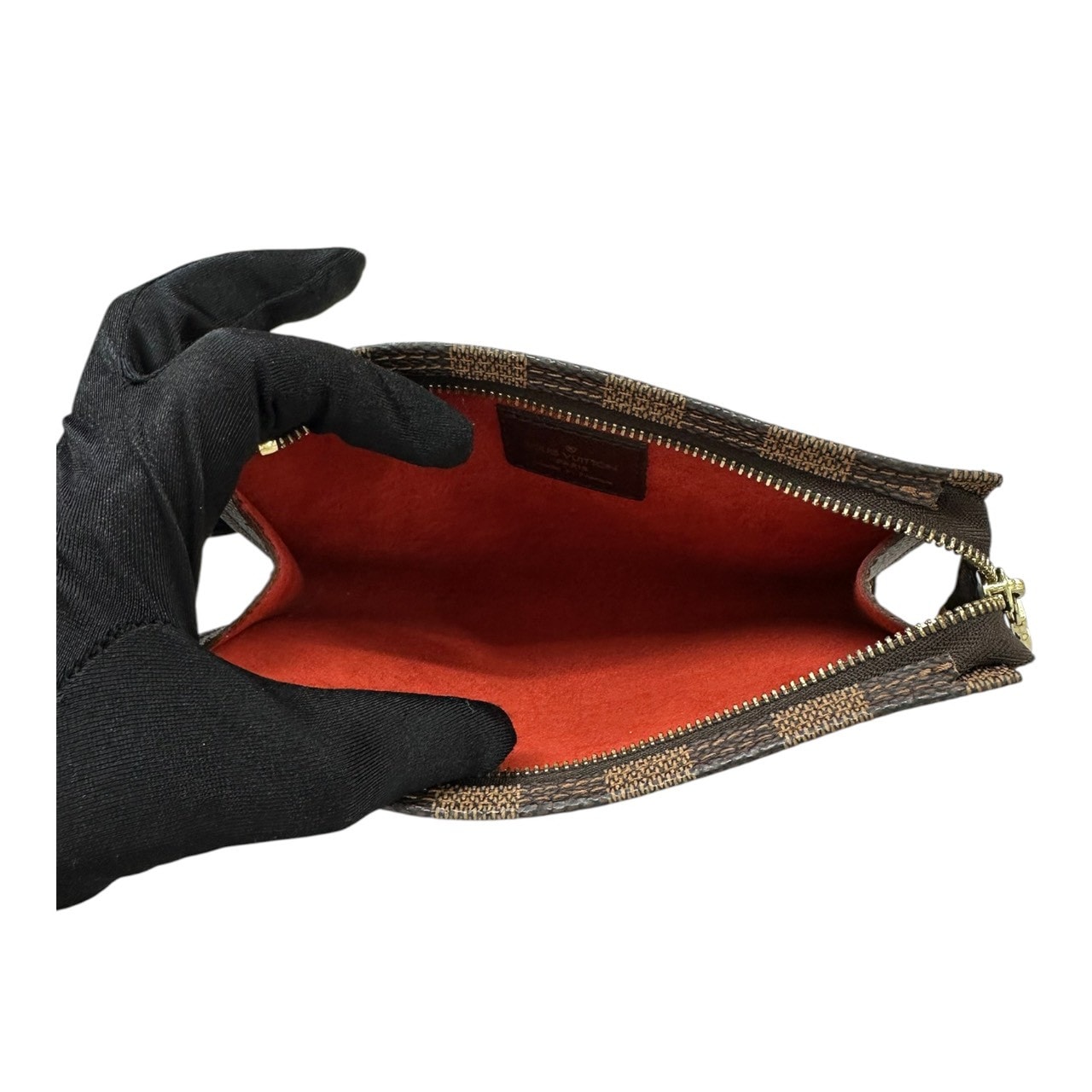 ルイ・ヴィトン ダークブラウン ポーチ　美品 B (目立った傷や汚れなし)】美品 LOUIS VUITTON ルイヴィトン ダミエ