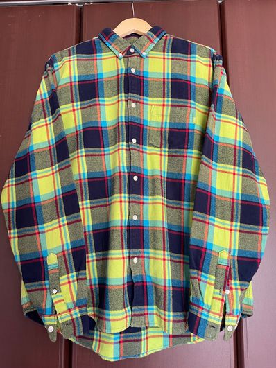 supreme flannelshirt lime