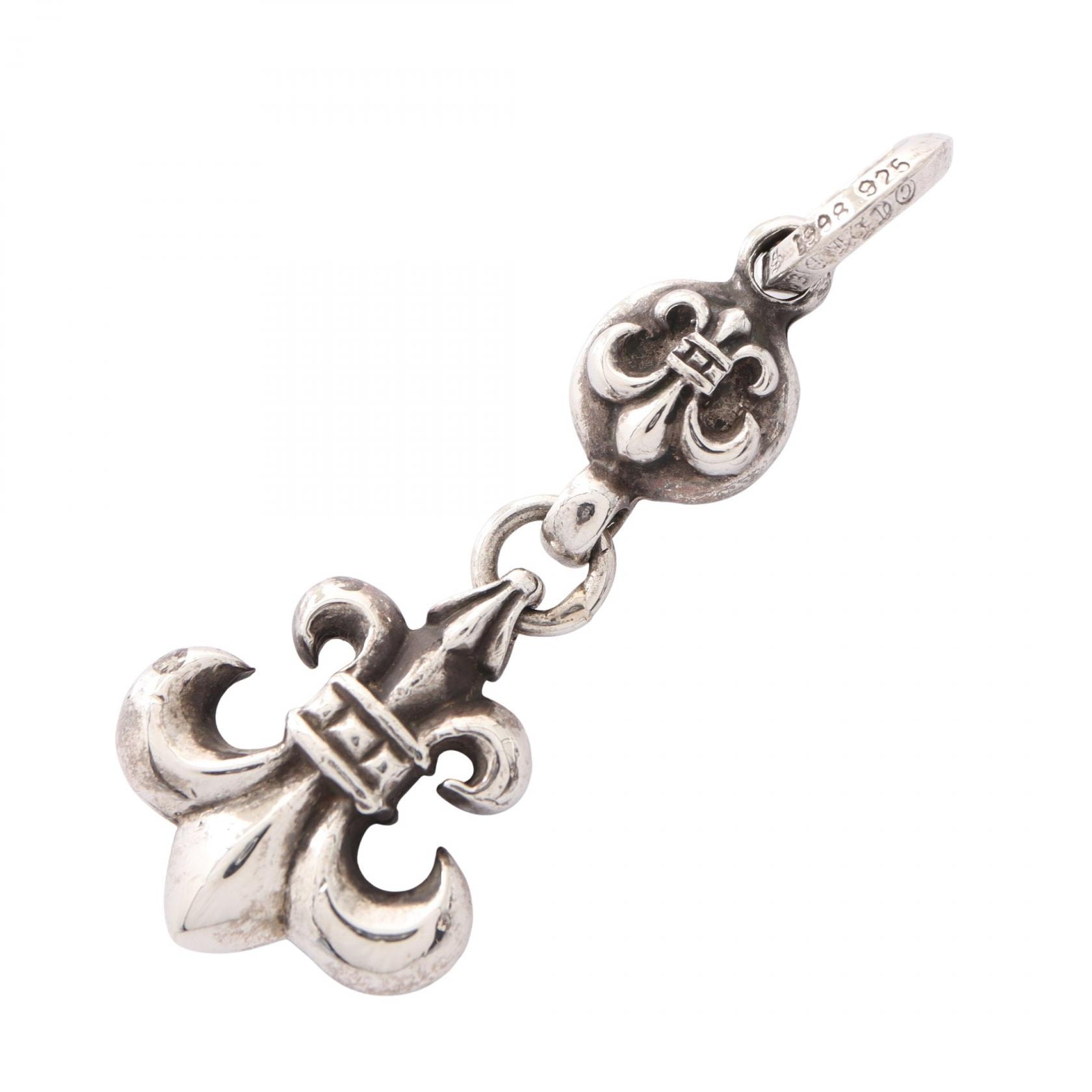 クロムハーツ CHROME HEARTS 1BALL BS FLEUR ペンダントトップ ジュエリー シルバー925 メンズ シルバー系 【中古】