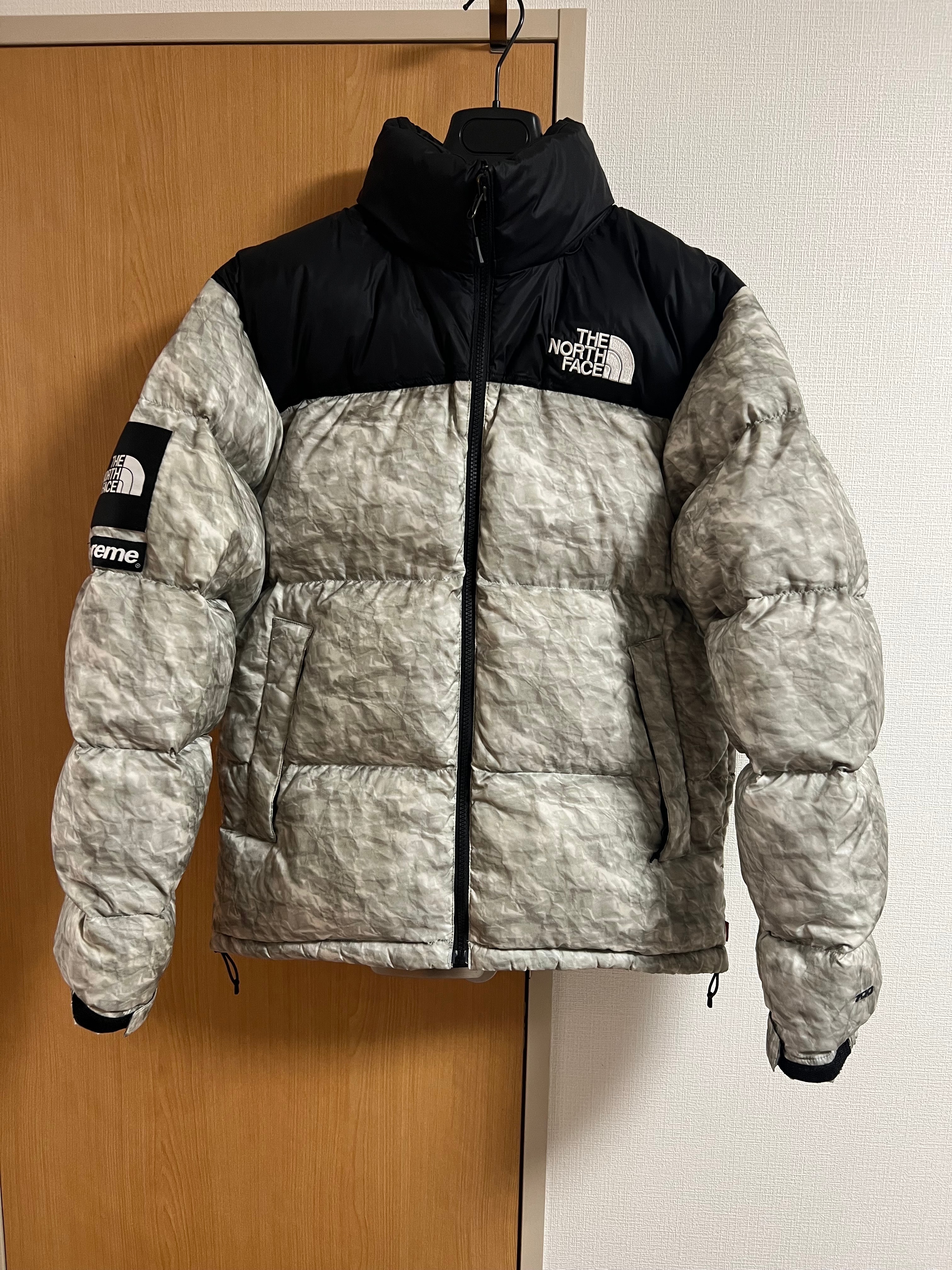 Supreme x The North Face Nuptse Jacket "White Paper Print"