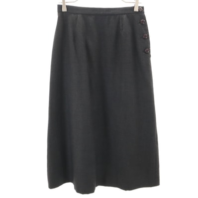 Burberrys バーバリーズ 90s オールド 膝丈スカート 11 チャコールグレー