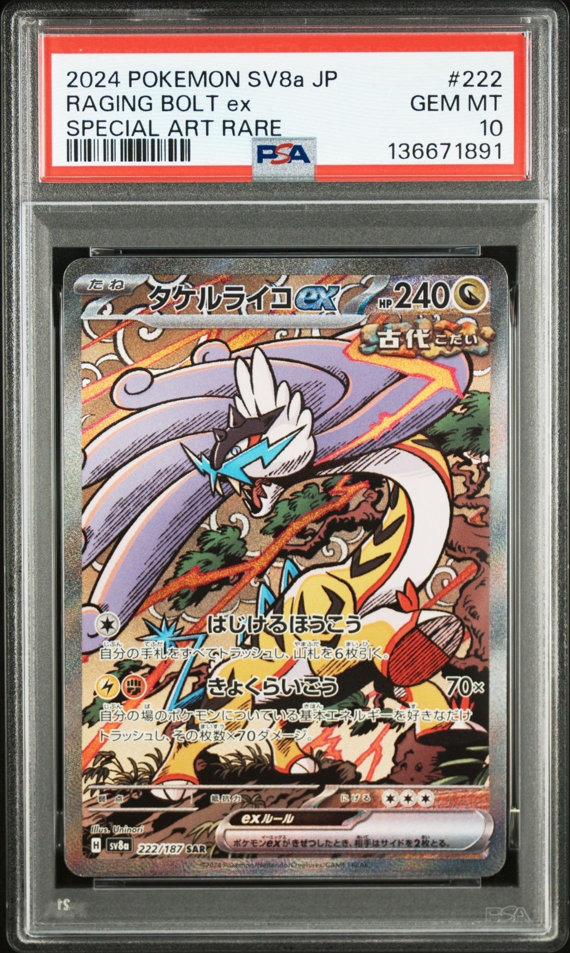 タケルライコex SAR [SV8a 222/187](ハイクラスパック「テラスタルフェスex」)
