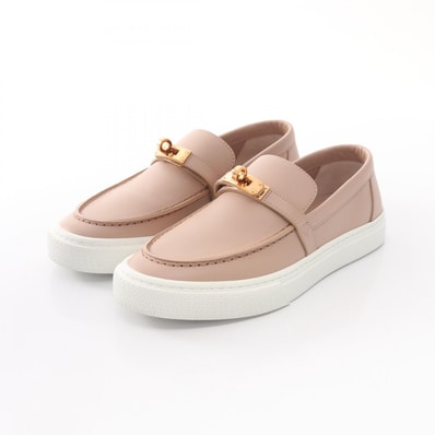 エルメス HERMES Game ゲーム ケリーバックル スリッポン 靴 レザー レディース ピンク系 231017Z 【中古】