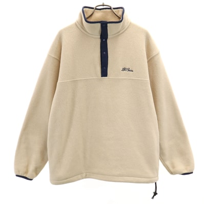 L.L.Bean エルエルビーン 80s ヴィンテージ プルオーバー フリースジャケット ベージュ アウトドア