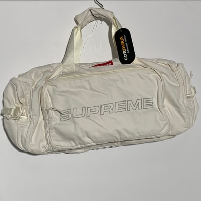Supreme Denim Duffle Bag "White"