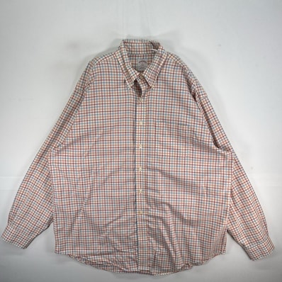 古着 ブルックスブラザーズ Brooks Brothers 長袖シャツ チェック 346 胸ポケ XL ホワイト系 マルチカラー メンズ