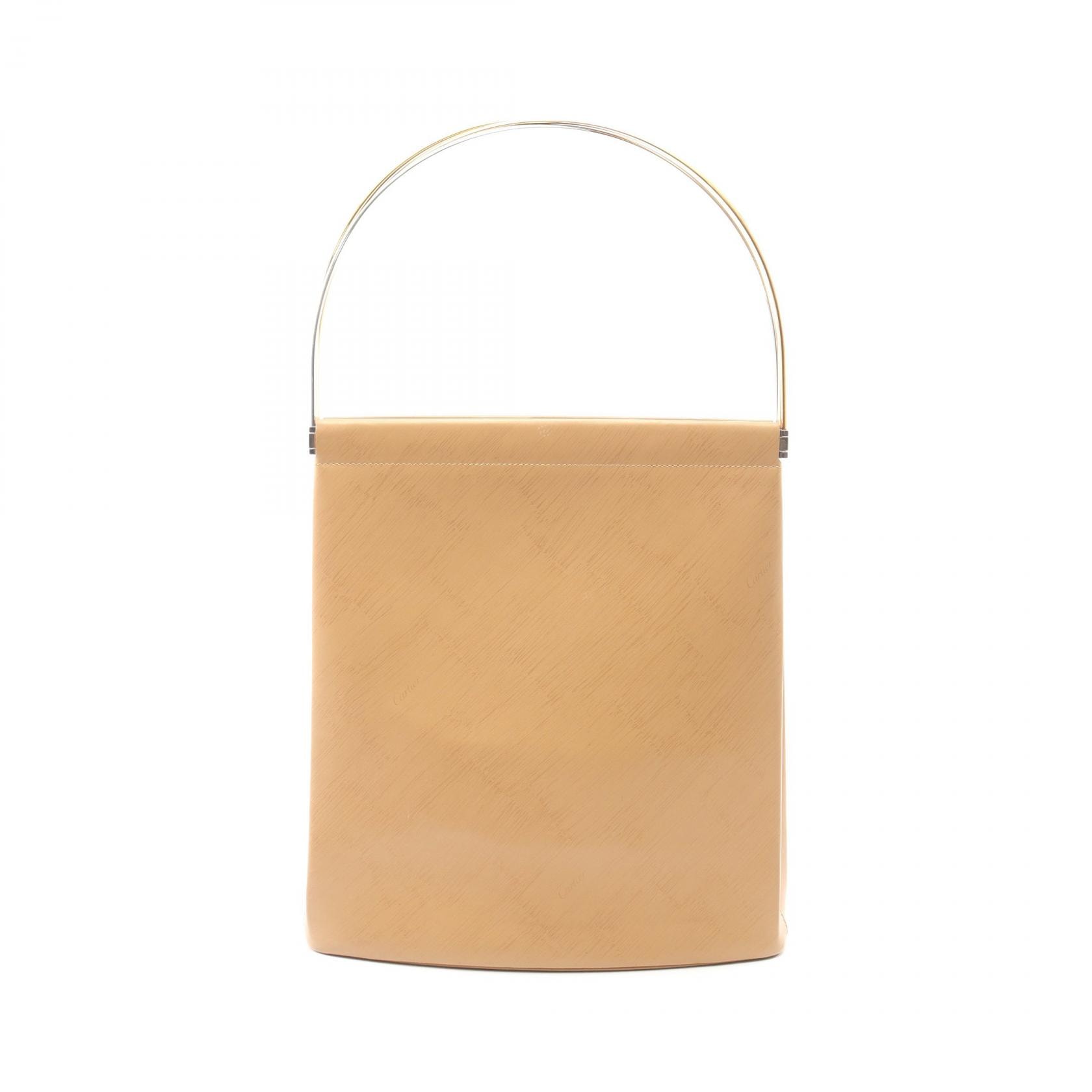 カルティエ CARTIER トリニティ ハンドバッグ バッグ レザー レディース ベージュ系 【中古】