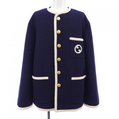 グッチ GUCCI エンブロイダリーレトロツイードジャケット 741095 ZAM2H ノーカラージャケット