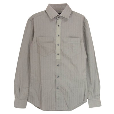 DOLCE&GABBANA ドルチェアンドガッバーナ 長袖シャツ RS0286 ストライプ 長袖 ドレスシャツ グレー系 44【中古】