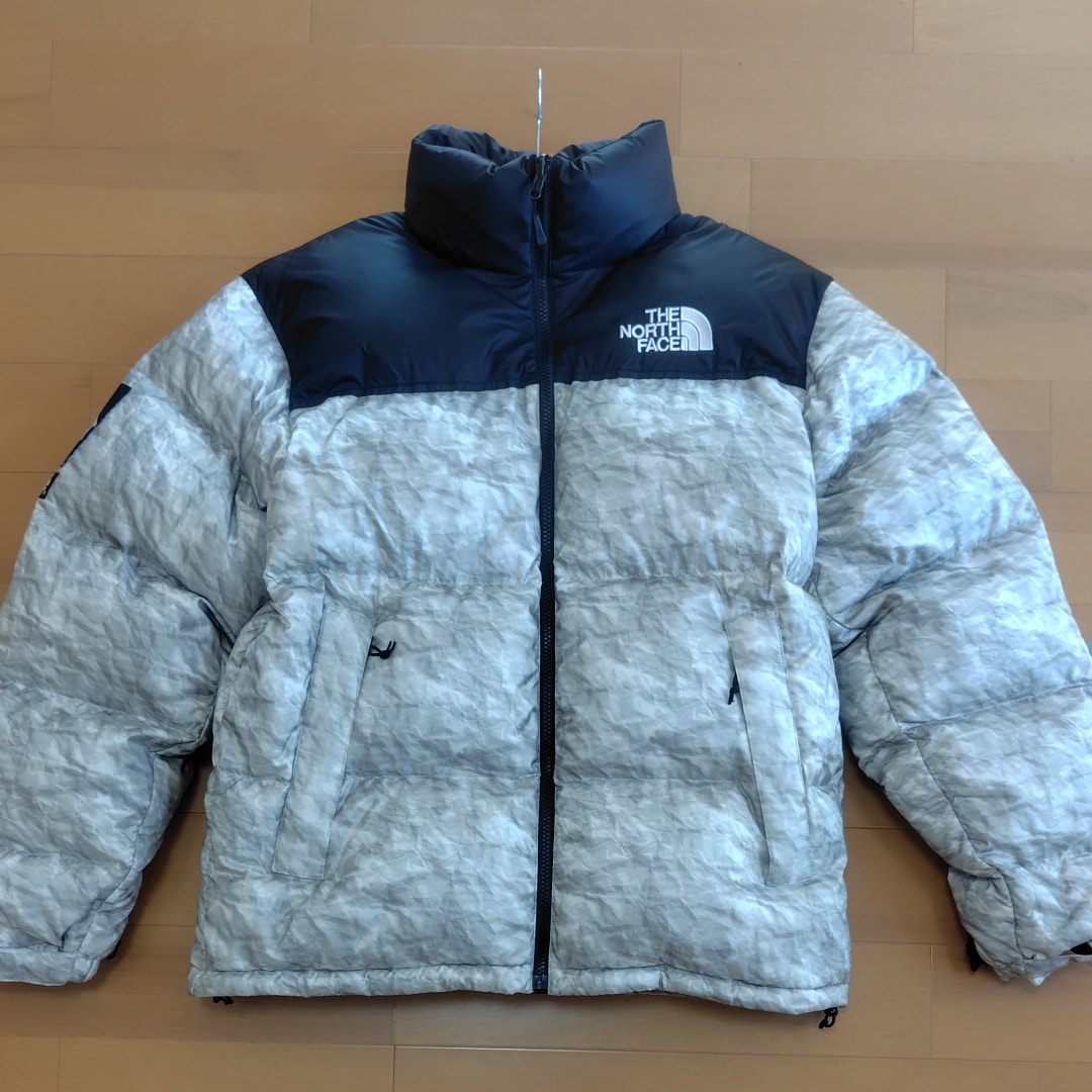 Supreme x The North Face Nuptse Jacket "White Paper Print"