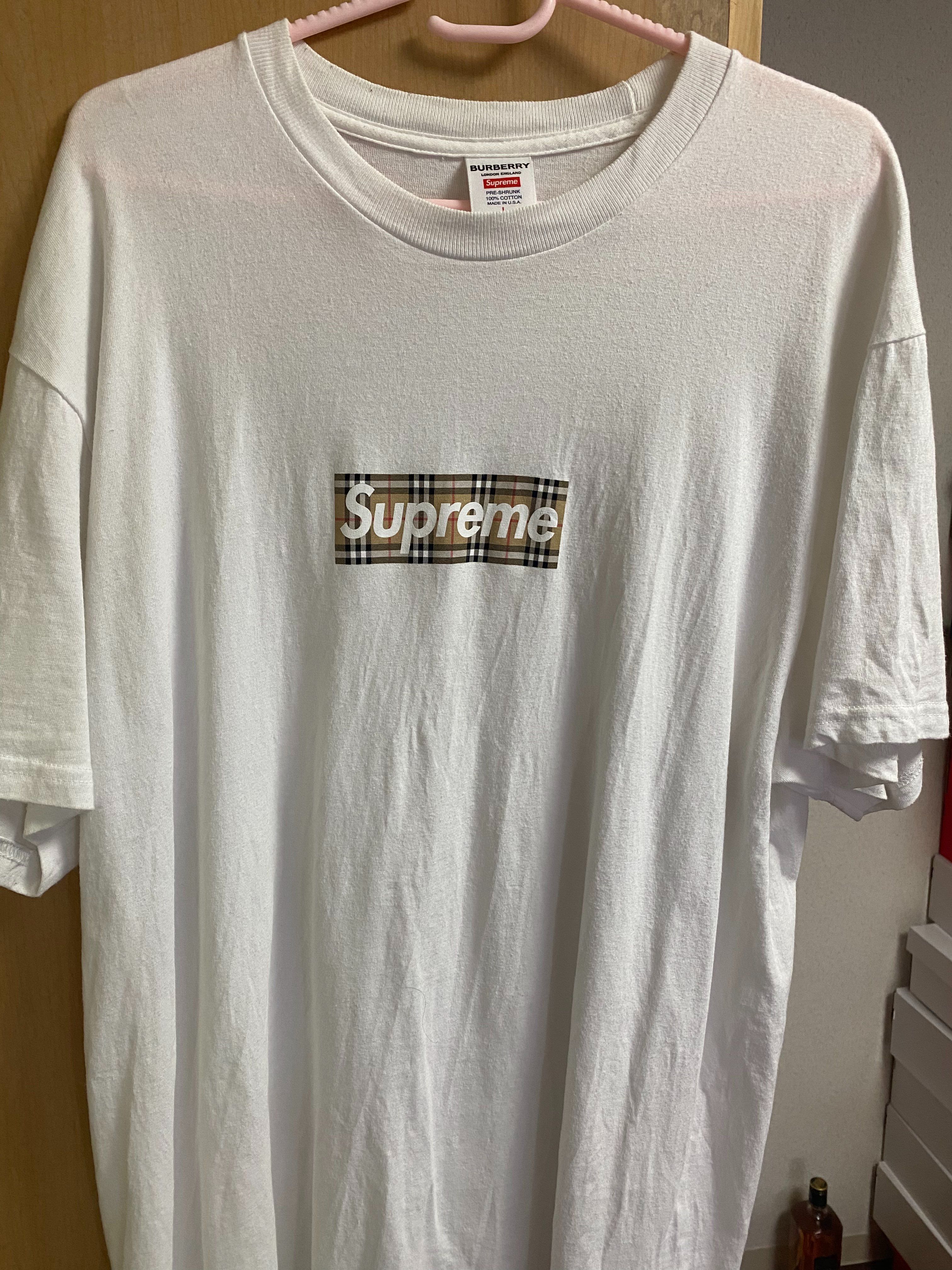 Supreme / Burberry Box Logo Tee "White"