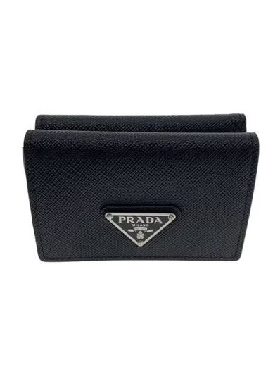 PRADA Small Saffiano Leather Wallet "Black"