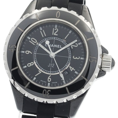 シャネル J12 黒セラミック デイト H0681 レディース 【中古】