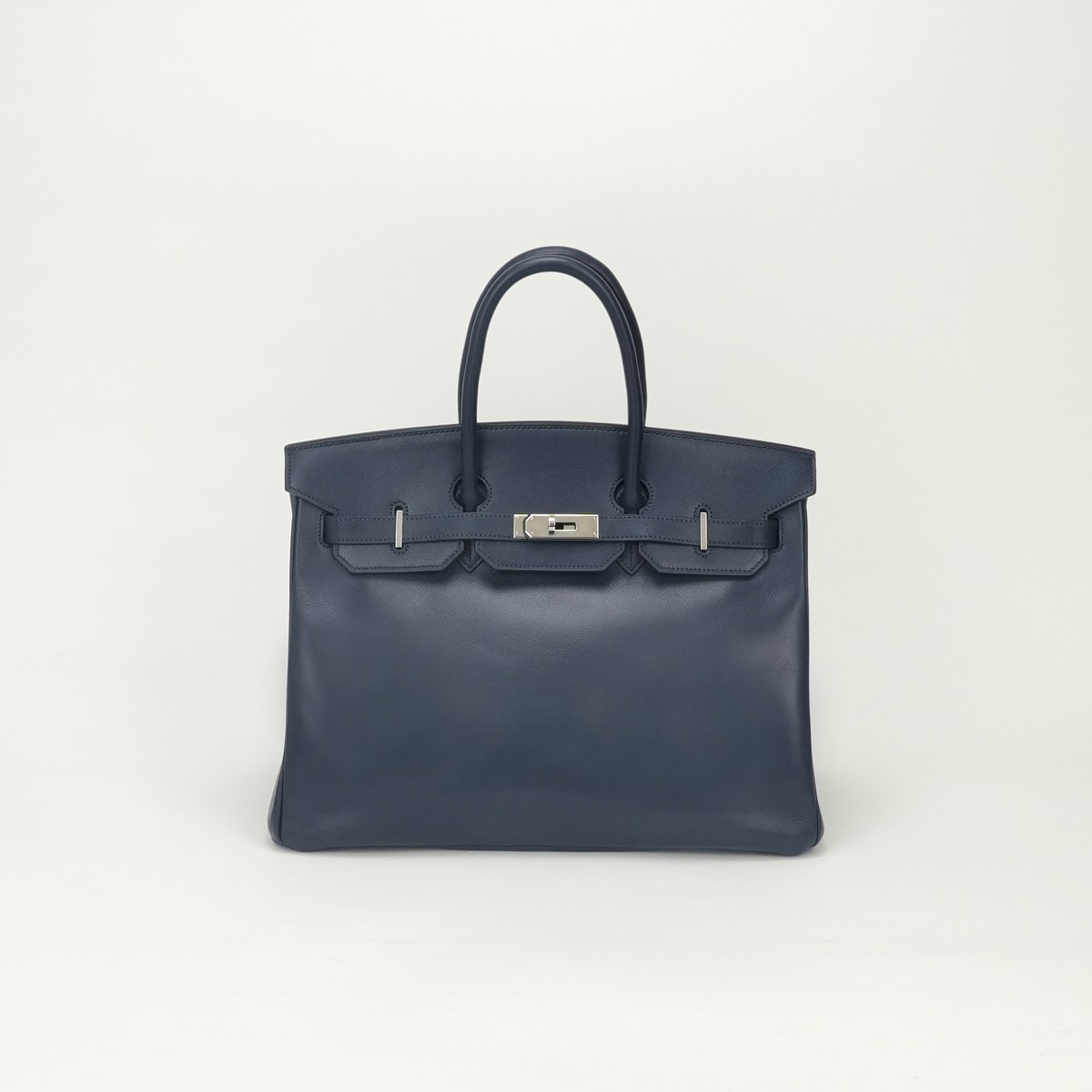 エルメス HERMES バーキン35 バーキン 35 バッグ トートバッグ リセ ブルーロイ Bleu Roi ブルー Blue ネイビー Navy 青 紺 シルバー金具 ハンドバッグ