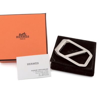 【極品】HERMES エルメス デルタ シェーヌダンクル マネークリップ