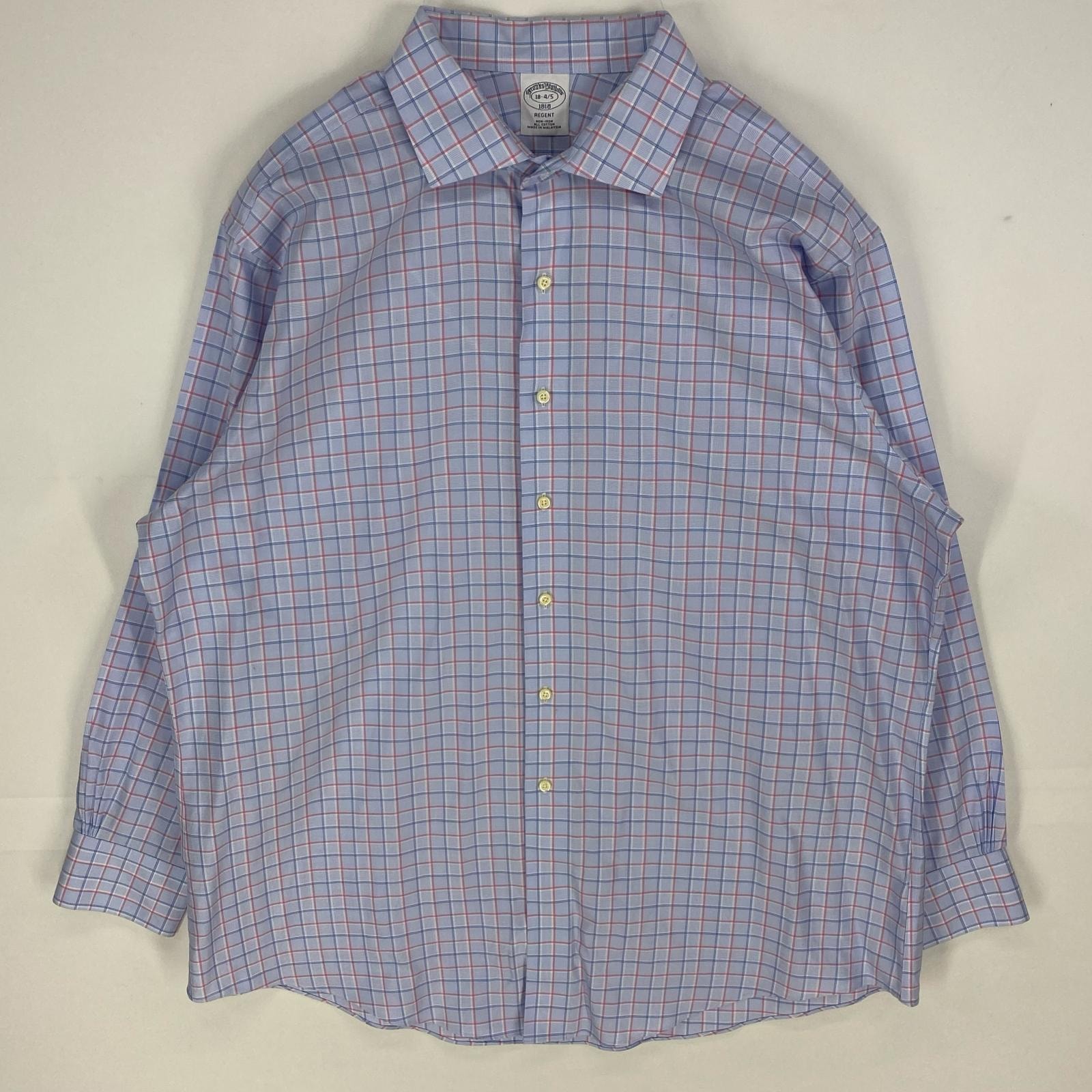 古着 ブルックスブラザーズ Brooks Brothers 長袖シャツ 1818 REGENT ロングスリーブ 18  ブルー系 チェック メンズ