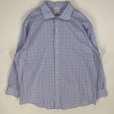 古着 ブルックスブラザーズ Brooks Brothers 長袖シャツ 1818 REGENT ロングスリーブ 18 ブルー系 チェック メンズ