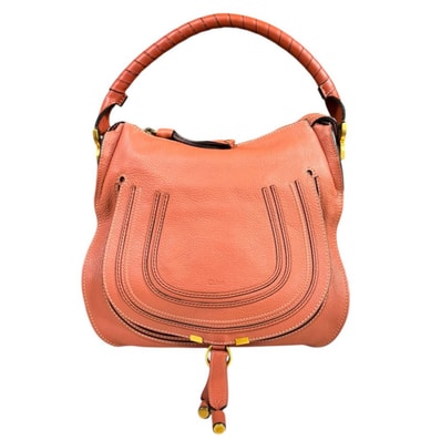 クロエ マーシー ショルダーバッグ グレインカーフレザー 01125665-4 オレンジ レディース Chloe 中古