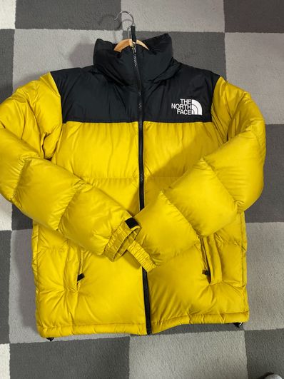 The North Face Nuptse Jacket 2021 "Black × Lightning Yellow"