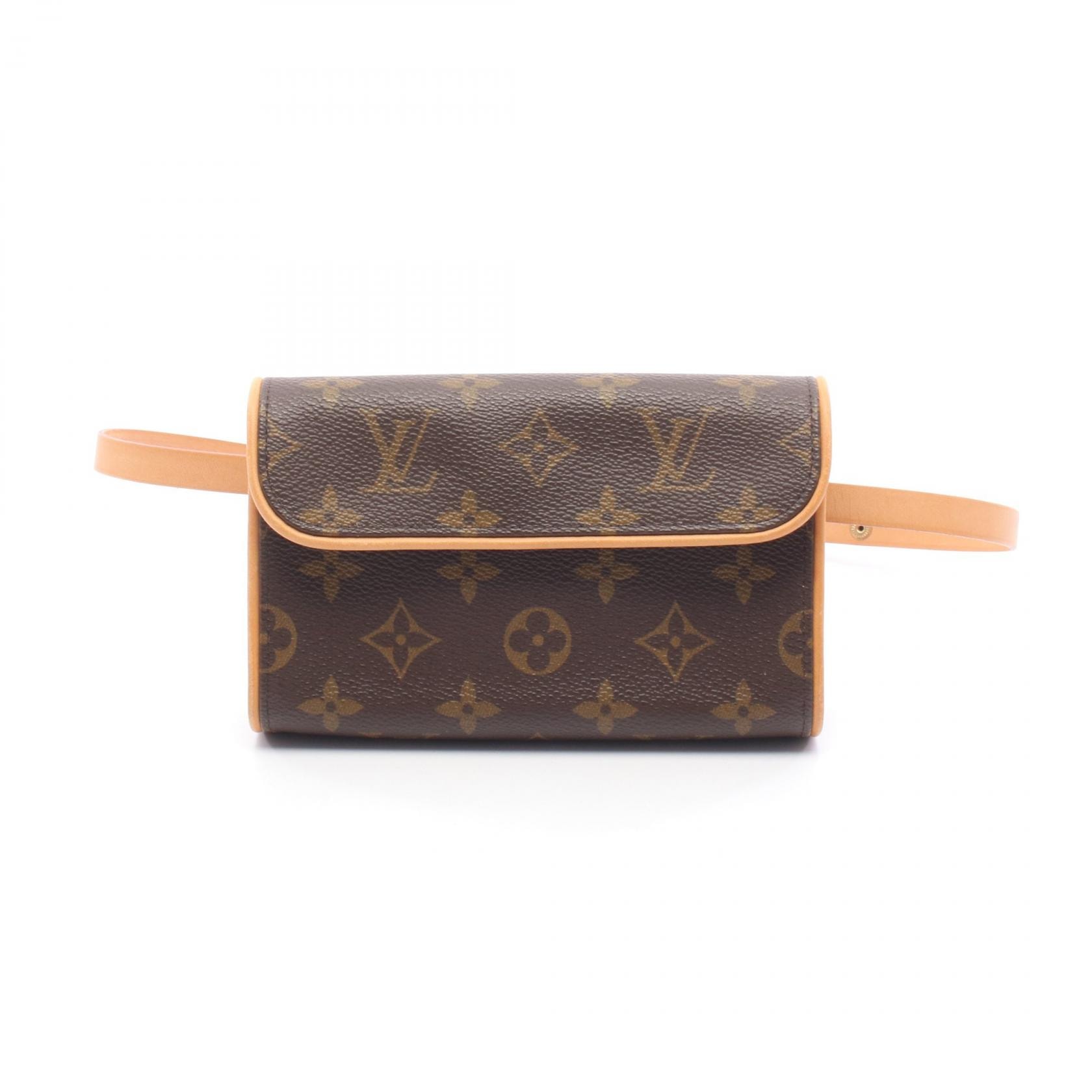 ルイ・ヴィトン LOUIS VUITTON ポシェットフロランティーヌ モノグラム ウエストバッグ ボディバッグ バッグ PVCコーティングキャンバス レザー モノグラム レディース ブラウン系 M51855 【中古】