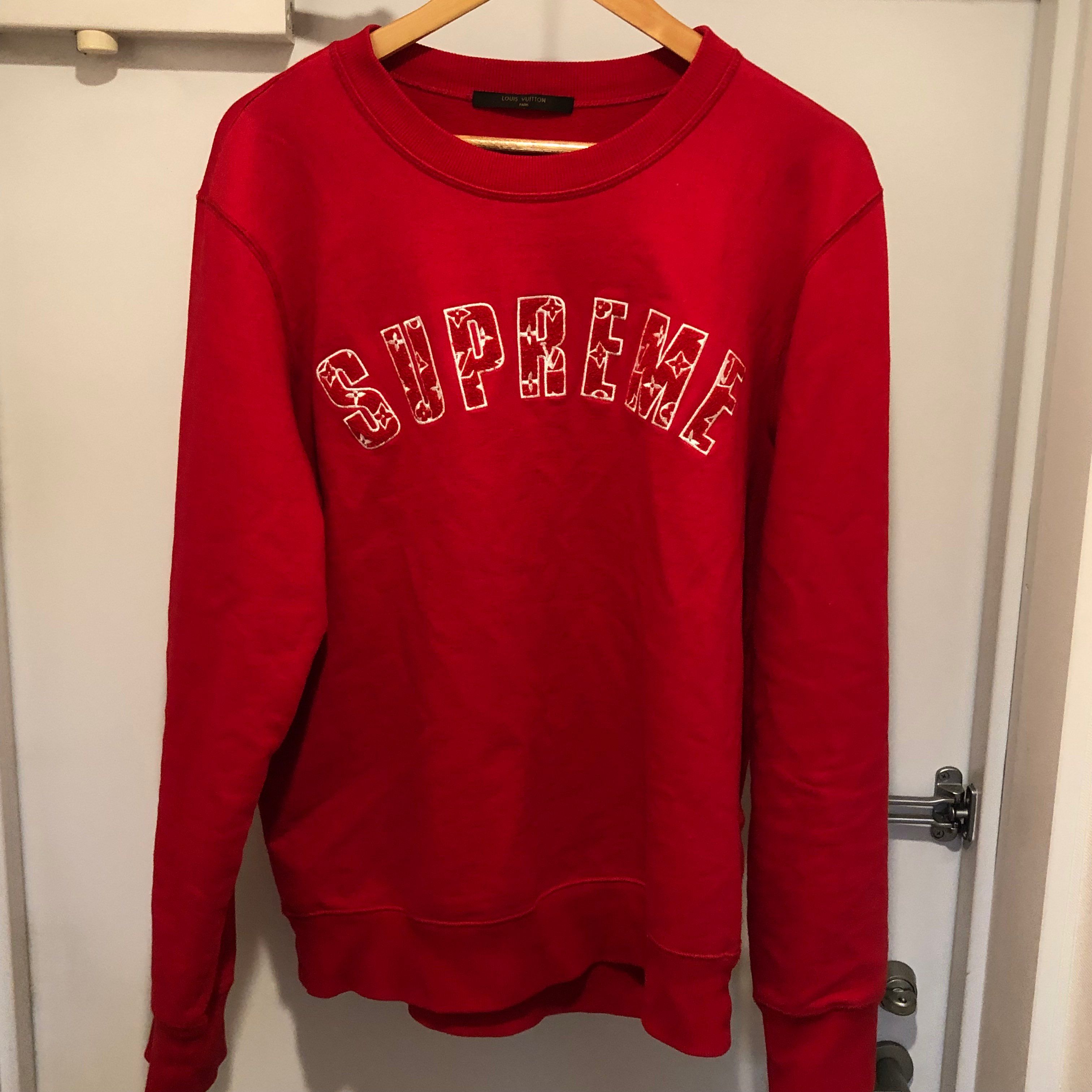 Supreme / Louis Vuitton Arc Logo Crewneck "Red"