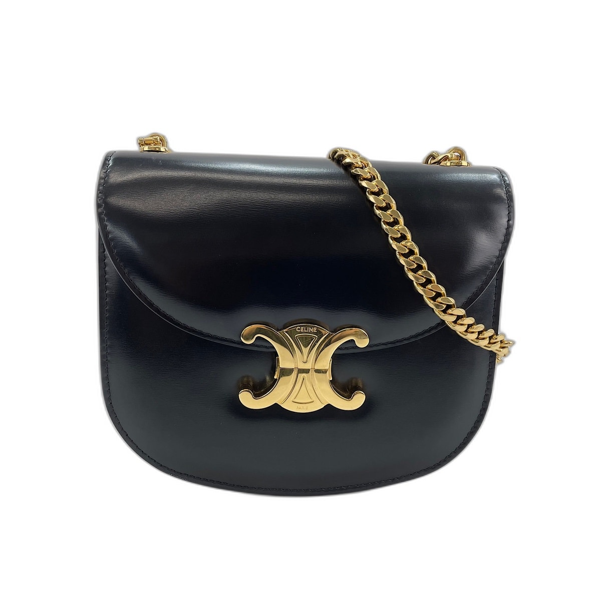 セリーヌ CELINE ティーン ブザス トリオンフ ショルダーバッグ【中古】