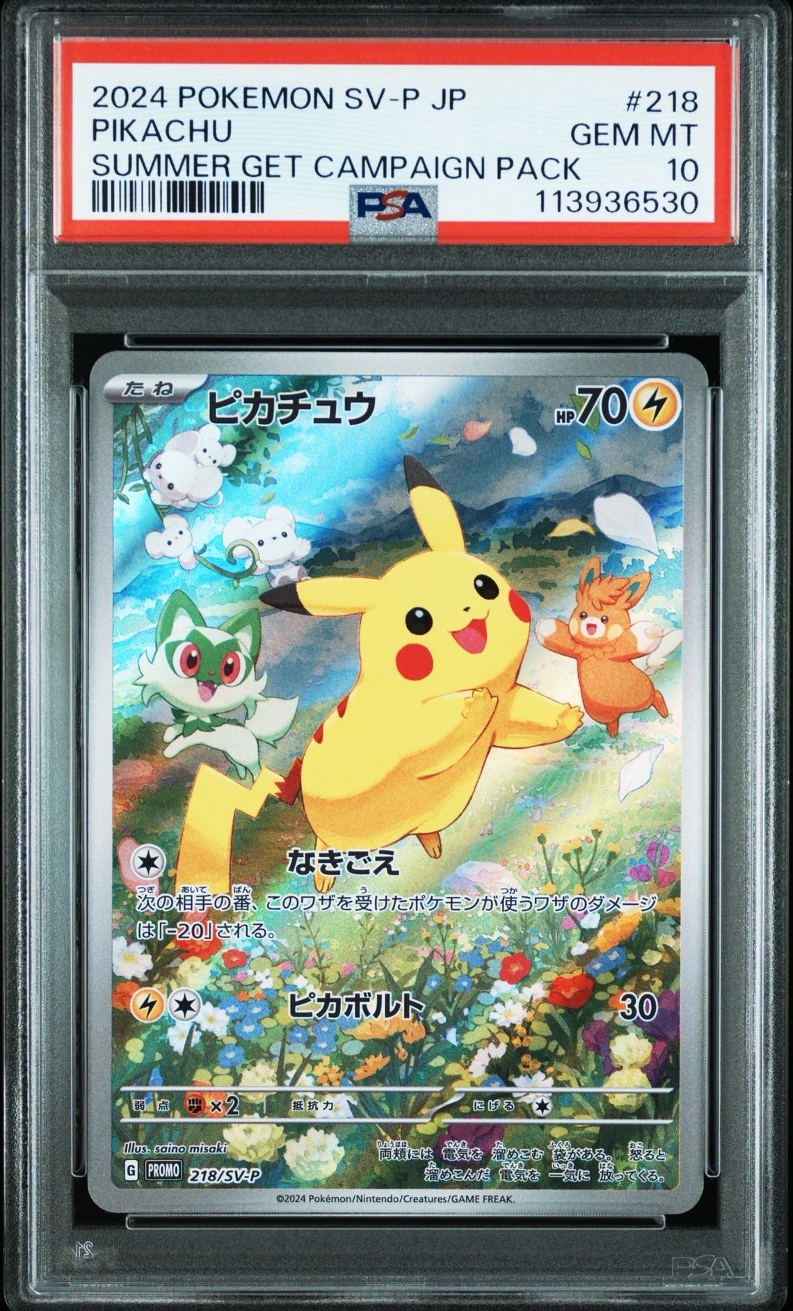 ピカチュウ P [SV-P 218](プロモカードパック「ポケカの夏がキタ!プロモカードGetキャンペーン!」)